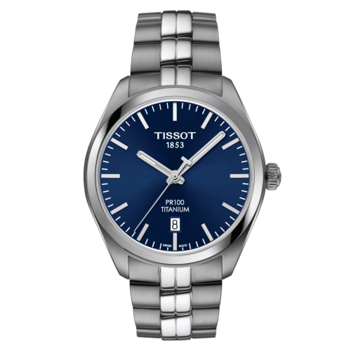 Tissot PR 100 Quartz 39 Titanium / Blue / Bracelet